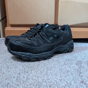 SKETCHERS Black Steel Toe Men's Shoe Size 10
